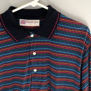 Slazenger Men’s Large Multicolor Dotted Polo
